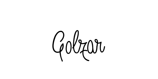 Make a beautiful signature design for name Golzar. With this signature (Angelique-Rose-font-FFP) style, you can create a handwritten signature for free. Golzar signature style 5 images and pictures png