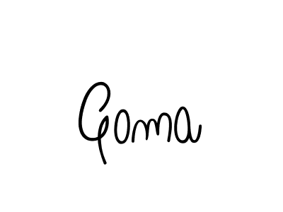 You should practise on your own different ways (Angelique-Rose-font-FFP) to write your name (Goma) in signature. don't let someone else do it for you. Goma signature style 5 images and pictures png
