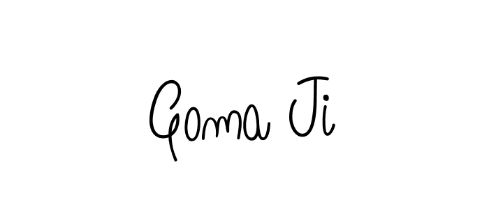 You should practise on your own different ways (Angelique-Rose-font-FFP) to write your name (Goma Ji) in signature. don't let someone else do it for you. Goma Ji signature style 5 images and pictures png
