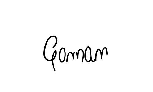 Make a beautiful signature design for name Goman. Use this online signature maker to create a handwritten signature for free. Goman signature style 5 images and pictures png
