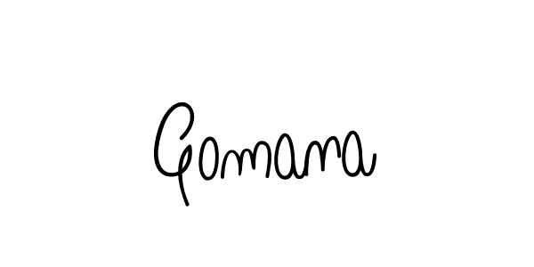 Make a beautiful signature design for name Gomana. Use this online signature maker to create a handwritten signature for free. Gomana signature style 5 images and pictures png