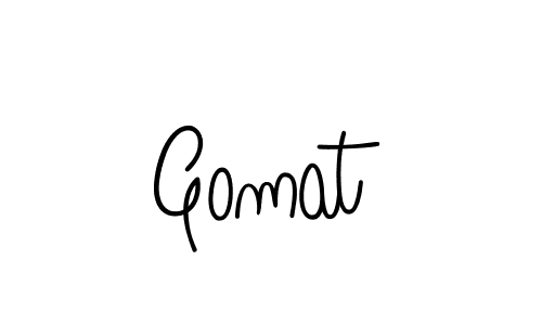 Make a beautiful signature design for name Gomat. With this signature (Angelique-Rose-font-FFP) style, you can create a handwritten signature for free. Gomat signature style 5 images and pictures png