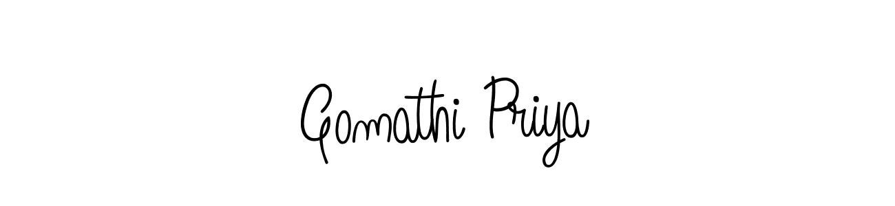 Gomathi Priya stylish signature style. Best Handwritten Sign (Angelique-Rose-font-FFP) for my name. Handwritten Signature Collection Ideas for my name Gomathi Priya. Gomathi Priya signature style 5 images and pictures png