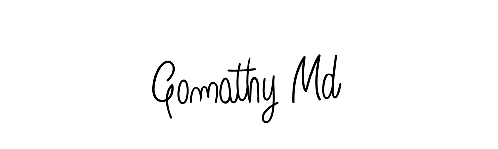 Gomathy Md stylish signature style. Best Handwritten Sign (Angelique-Rose-font-FFP) for my name. Handwritten Signature Collection Ideas for my name Gomathy Md. Gomathy Md signature style 5 images and pictures png