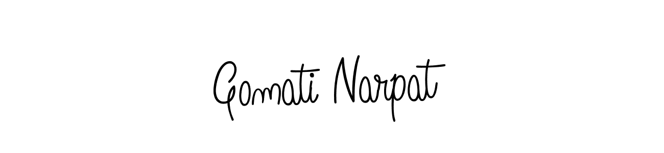 This is the best signature style for the Gomati Narpat name. Also you like these signature font (Angelique-Rose-font-FFP). Mix name signature. Gomati Narpat signature style 5 images and pictures png