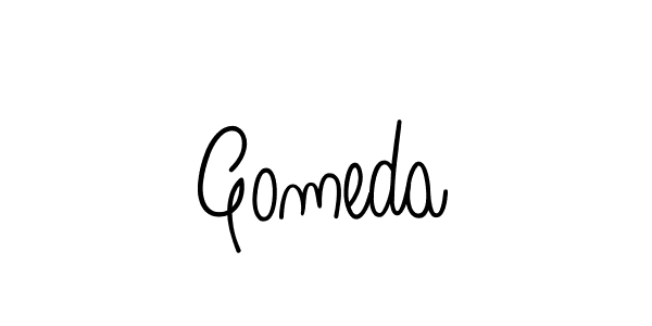 You should practise on your own different ways (Angelique-Rose-font-FFP) to write your name (Gomeda) in signature. don't let someone else do it for you. Gomeda signature style 5 images and pictures png
