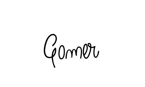 Use a signature maker to create a handwritten signature online. With this signature software, you can design (Angelique-Rose-font-FFP) your own signature for name Gomer. Gomer signature style 5 images and pictures png