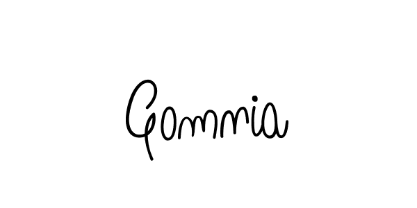 How to make Gomnia name signature. Use Angelique-Rose-font-FFP style for creating short signs online. This is the latest handwritten sign. Gomnia signature style 5 images and pictures png