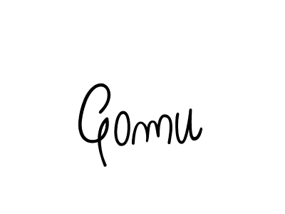 Make a beautiful signature design for name Gomu. With this signature (Angelique-Rose-font-FFP) style, you can create a handwritten signature for free. Gomu signature style 5 images and pictures png