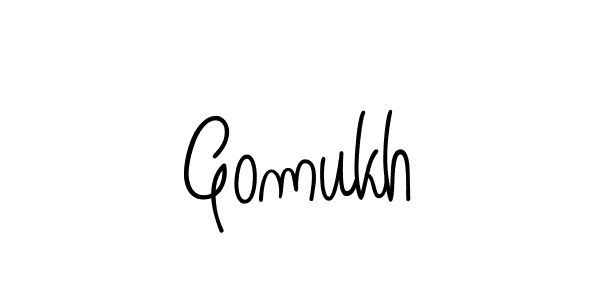 Gomukh stylish signature style. Best Handwritten Sign (Angelique-Rose-font-FFP) for my name. Handwritten Signature Collection Ideas for my name Gomukh. Gomukh signature style 5 images and pictures png