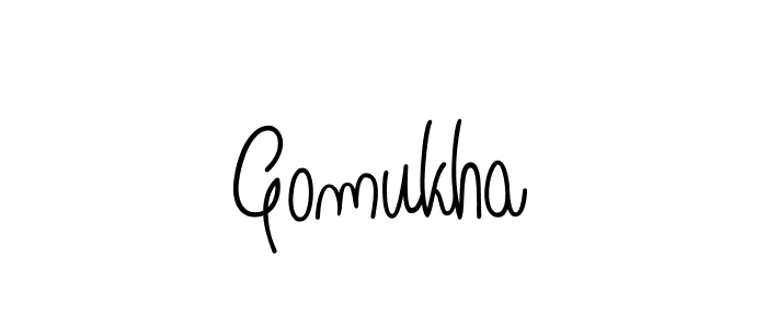 Make a beautiful signature design for name Gomukha. With this signature (Angelique-Rose-font-FFP) style, you can create a handwritten signature for free. Gomukha signature style 5 images and pictures png