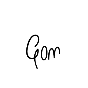 How to make Gon name signature. Use Angelique-Rose-font-FFP style for creating short signs online. This is the latest handwritten sign. Gon signature style 5 images and pictures png