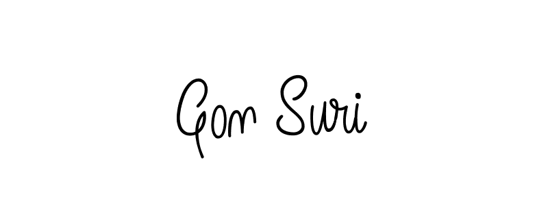 Angelique-Rose-font-FFP is a professional signature style that is perfect for those who want to add a touch of class to their signature. It is also a great choice for those who want to make their signature more unique. Get Gon Suri name to fancy signature for free. Gon Suri signature style 5 images and pictures png