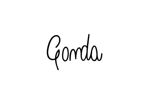 Gonda stylish signature style. Best Handwritten Sign (Angelique-Rose-font-FFP) for my name. Handwritten Signature Collection Ideas for my name Gonda. Gonda signature style 5 images and pictures png