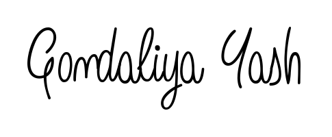 Express your personality with a custom Gondaliya Yash signature crafted with Angelique-Rose-font-FFP typography. Free transparent PNG download available. Gondaliya Yash signature style 5 images and pictures png