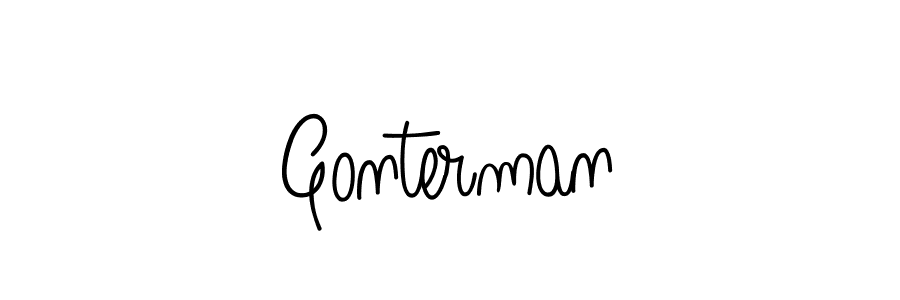 Make a beautiful signature design for name Gonterman. With this signature (Angelique-Rose-font-FFP) style, you can create a handwritten signature for free. Gonterman signature style 5 images and pictures png