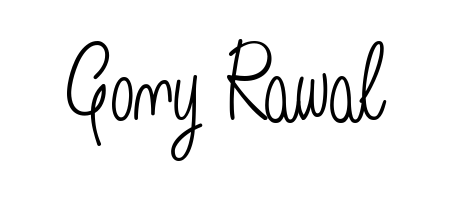 Make a beautiful signature design for name Gony Rawal. With this signature (Angelique-Rose-font-FFP) style, you can create a handwritten signature for free. Gony Rawal signature style 5 images and pictures png