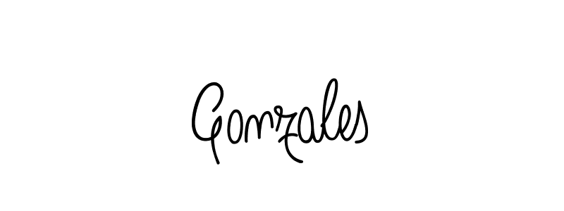 Make a beautiful signature design for name Gonzales. With this signature (Angelique-Rose-font-FFP) style, you can create a handwritten signature for free. Gonzales signature style 5 images and pictures png