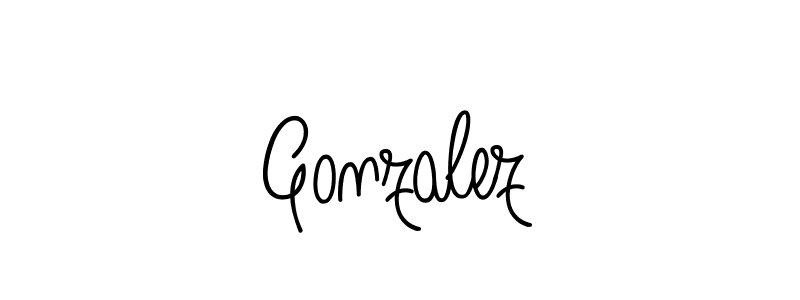 Make a beautiful signature design for name Gonzalez. With this signature (Angelique-Rose-font-FFP) style, you can create a handwritten signature for free. Gonzalez signature style 5 images and pictures png