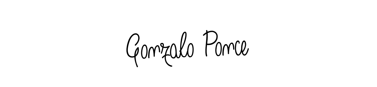 You should practise on your own different ways (Angelique-Rose-font-FFP) to write your name (Gonzalo Ponce) in signature. don't let someone else do it for you. Gonzalo Ponce signature style 5 images and pictures png