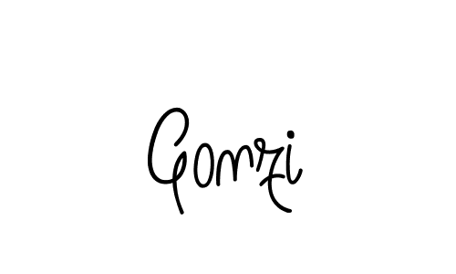 Also we have Gonzi name is the best signature style. Create professional handwritten signature collection using Angelique-Rose-font-FFP autograph style. Gonzi signature style 5 images and pictures png