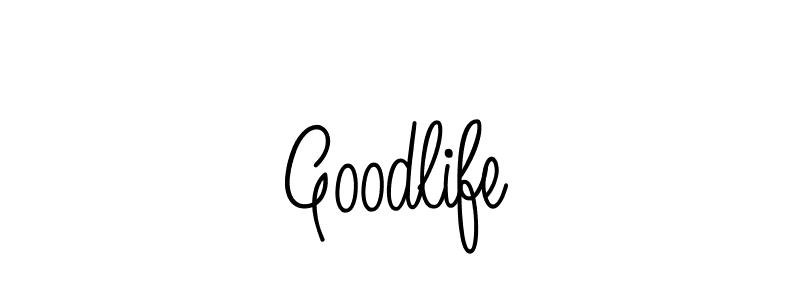 You should practise on your own different ways (Angelique-Rose-font-FFP) to write your name (Goodlife) in signature. don't let someone else do it for you. Goodlife signature style 5 images and pictures png