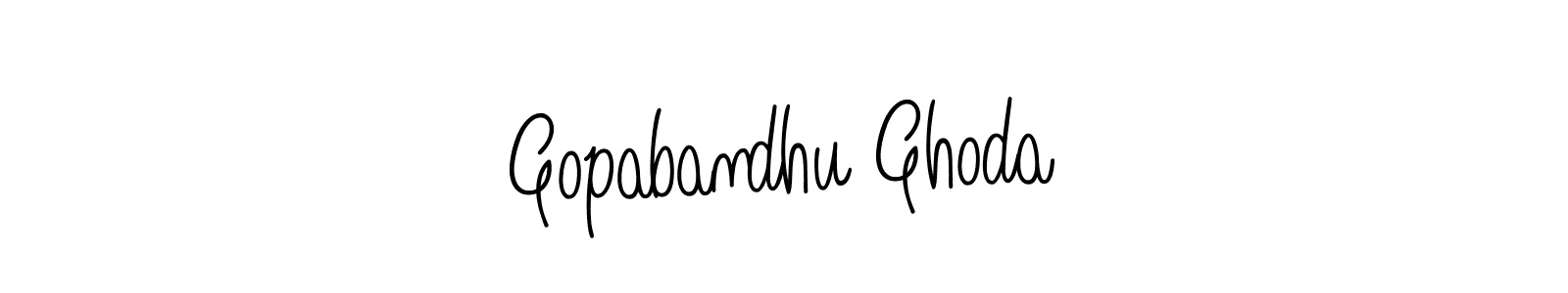 Use a signature maker to create a handwritten signature online. With this signature software, you can design (Angelique-Rose-font-FFP) your own signature for name Gopabandhu Ghoda. Gopabandhu Ghoda signature style 5 images and pictures png