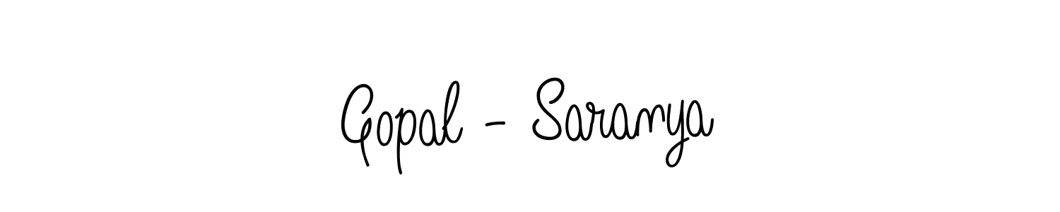 Check out images of Autograph of Gopal - Saranya name. Actor Gopal - Saranya Signature Style. Angelique-Rose-font-FFP is a professional sign style online. Gopal - Saranya signature style 5 images and pictures png