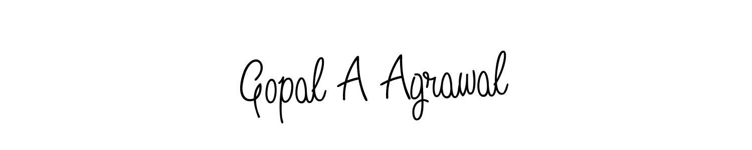Also we have Gopal A Agrawal name is the best signature style. Create professional handwritten signature collection using Angelique-Rose-font-FFP autograph style. Gopal A Agrawal signature style 5 images and pictures png
