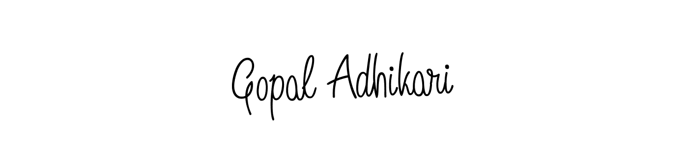 Gopal Adhikari stylish signature style. Best Handwritten Sign (Angelique-Rose-font-FFP) for my name. Handwritten Signature Collection Ideas for my name Gopal Adhikari. Gopal Adhikari signature style 5 images and pictures png