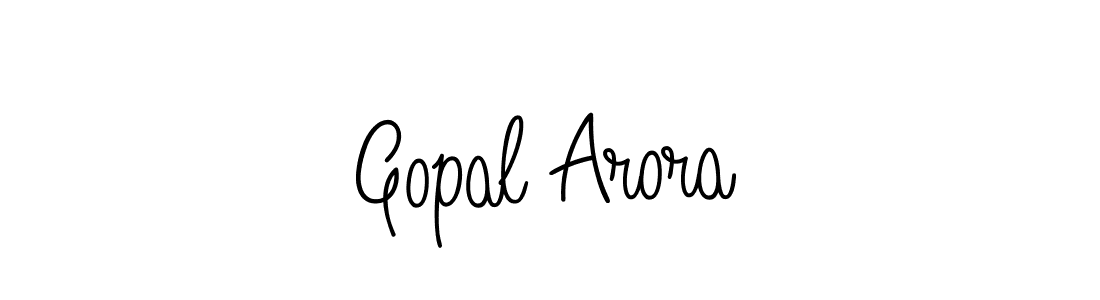 Make a beautiful signature design for name Gopal Arora. With this signature (Angelique-Rose-font-FFP) style, you can create a handwritten signature for free. Gopal Arora signature style 5 images and pictures png