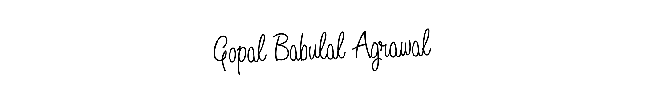 Use a signature maker to create a handwritten signature online. With this signature software, you can design (Angelique-Rose-font-FFP) your own signature for name Gopal Babulal Agrawal. Gopal Babulal Agrawal signature style 5 images and pictures png