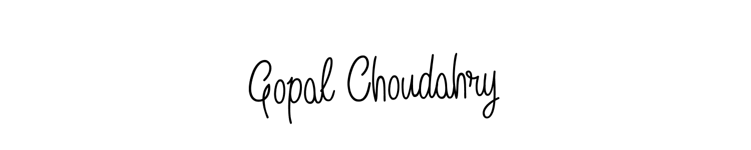 Create a beautiful signature design for name Gopal Choudahry. With this signature (Angelique-Rose-font-FFP) fonts, you can make a handwritten signature for free. Gopal Choudahry signature style 5 images and pictures png