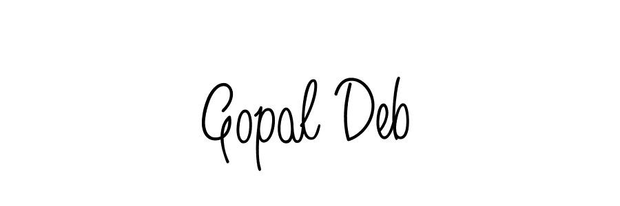 Make a beautiful signature design for name Gopal Deb. With this signature (Angelique-Rose-font-FFP) style, you can create a handwritten signature for free. Gopal Deb signature style 5 images and pictures png