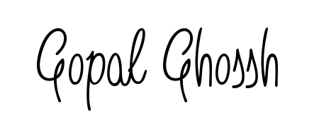 A stylish, flowing autograph style designed for name Gopal Ghossh using Angelique-Rose-font-FFP typography. Perfect for digital creative projects. Gopal Ghossh signature style 5 images and pictures png
