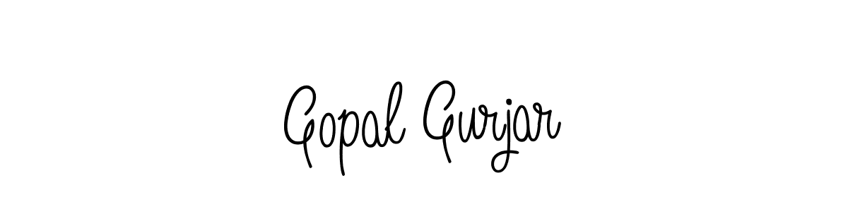 How to make Gopal Gurjar name signature. Use Angelique-Rose-font-FFP style for creating short signs online. This is the latest handwritten sign. Gopal Gurjar signature style 5 images and pictures png