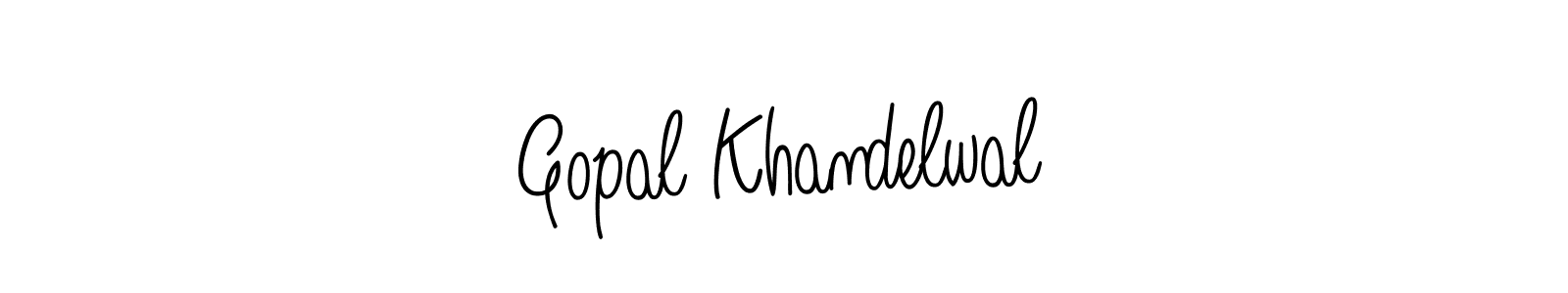 Create a beautiful signature design for name Gopal Khandelwal. With this signature (Angelique-Rose-font-FFP) fonts, you can make a handwritten signature for free. Gopal Khandelwal signature style 5 images and pictures png