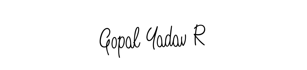 Make a beautiful signature design for name Gopal Yadav R. With this signature (Angelique-Rose-font-FFP) style, you can create a handwritten signature for free. Gopal Yadav R signature style 5 images and pictures png