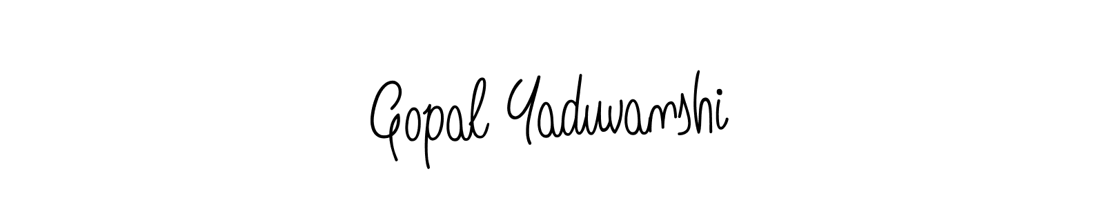 Create a beautiful signature design for name Gopal Yaduvanshi. With this signature (Angelique-Rose-font-FFP) fonts, you can make a handwritten signature for free. Gopal Yaduvanshi signature style 5 images and pictures png