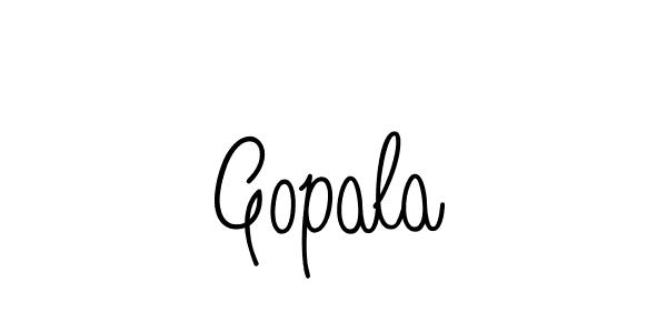 Use a signature maker to create a handwritten signature online. With this signature software, you can design (Angelique-Rose-font-FFP) your own signature for name Gopala. Gopala signature style 5 images and pictures png