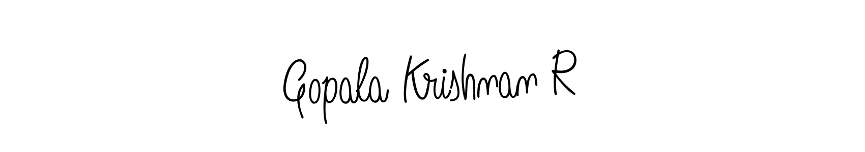 Use a signature maker to create a handwritten signature online. With this signature software, you can design (Angelique-Rose-font-FFP) your own signature for name Gopala Krishnan R. Gopala Krishnan R signature style 5 images and pictures png