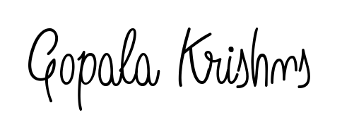 Try this chic Gopala Krishns handwritten sign style. Using Angelique-Rose-font-FFP font elements, it gives your name a sleek, memorable identity. Gopala Krishns signature style 5 images and pictures png