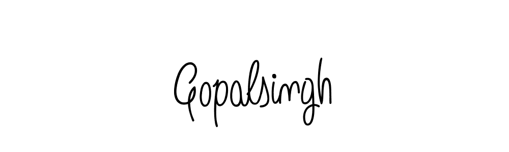 Use a signature maker to create a handwritten signature online. With this signature software, you can design (Angelique-Rose-font-FFP) your own signature for name Gopalsingh. Gopalsingh signature style 5 images and pictures png