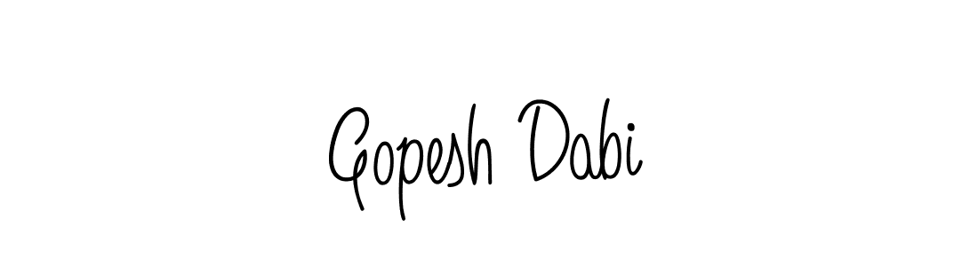 Make a beautiful signature design for name Gopesh Dabi. With this signature (Angelique-Rose-font-FFP) style, you can create a handwritten signature for free. Gopesh Dabi signature style 5 images and pictures png