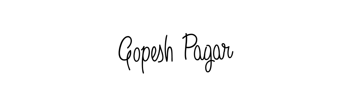 Design your own signature with our free online signature maker. With this signature software, you can create a handwritten (Angelique-Rose-font-FFP) signature for name Gopesh Pagar. Gopesh Pagar signature style 5 images and pictures png