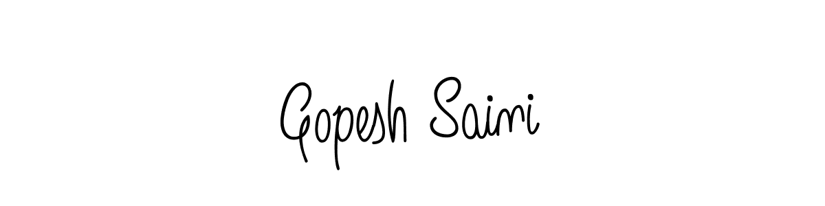 Create a beautiful signature design for name Gopesh Saini. With this signature (Angelique-Rose-font-FFP) fonts, you can make a handwritten signature for free. Gopesh Saini signature style 5 images and pictures png