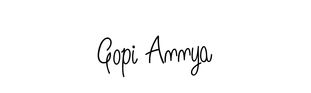 You can use this online signature creator to create a handwritten signature for the name Gopi Annya. This is the best online autograph maker. Gopi Annya signature style 5 images and pictures png