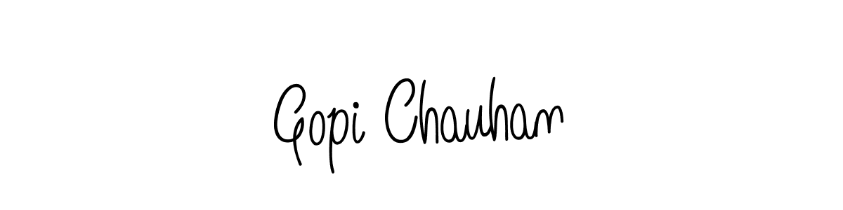 Gopi Chauhan stylish signature style. Best Handwritten Sign (Angelique-Rose-font-FFP) for my name. Handwritten Signature Collection Ideas for my name Gopi Chauhan. Gopi Chauhan signature style 5 images and pictures png