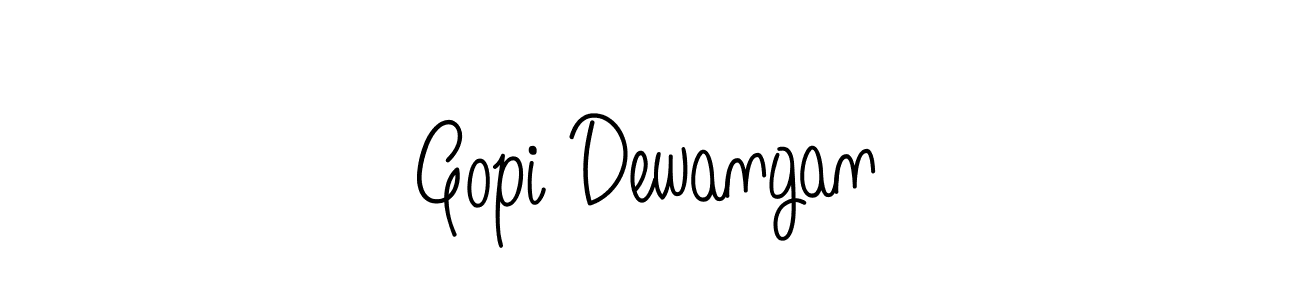 Make a beautiful signature design for name Gopi Dewangan. With this signature (Angelique-Rose-font-FFP) style, you can create a handwritten signature for free. Gopi Dewangan signature style 5 images and pictures png