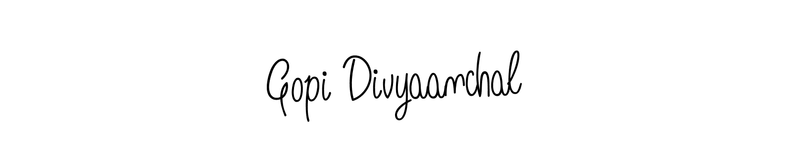 Design your own signature with our free online signature maker. With this signature software, you can create a handwritten (Angelique-Rose-font-FFP) signature for name Gopi Divyaanchal. Gopi Divyaanchal signature style 5 images and pictures png